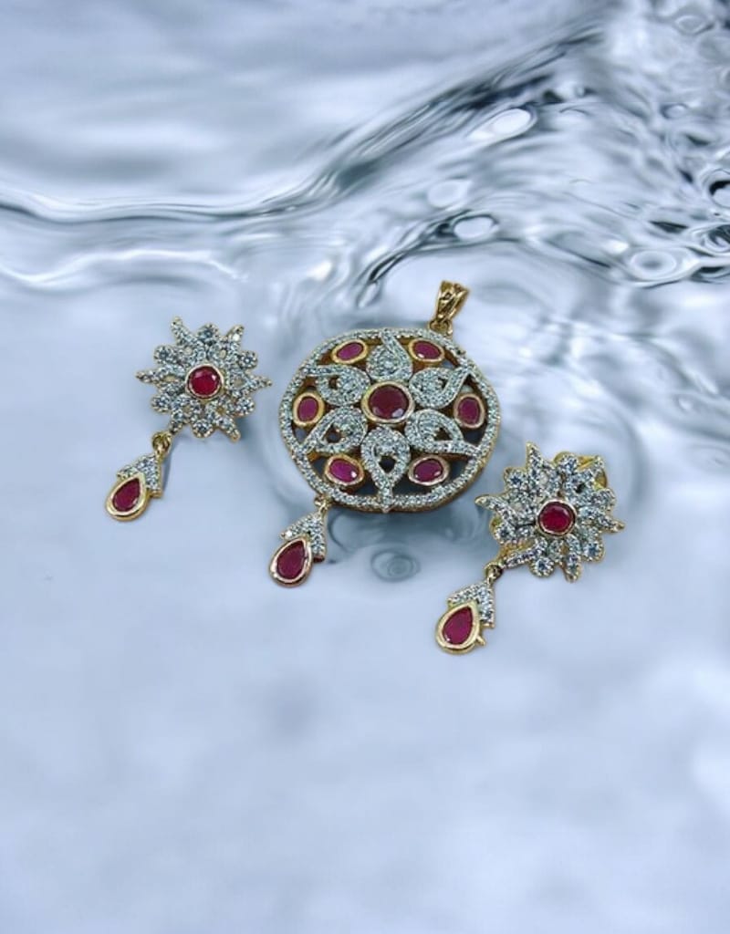 Zircons Pendant Set 0001