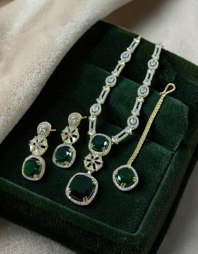 Zircons Necklace Set 0034