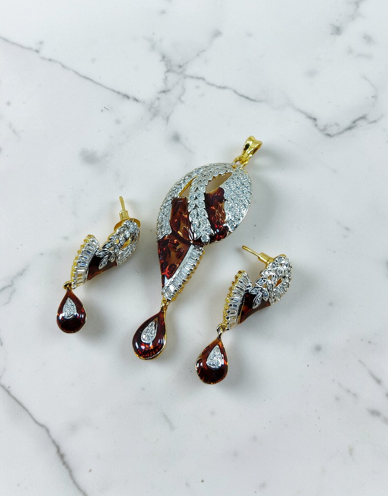 Zircons Pendant Set 0026
